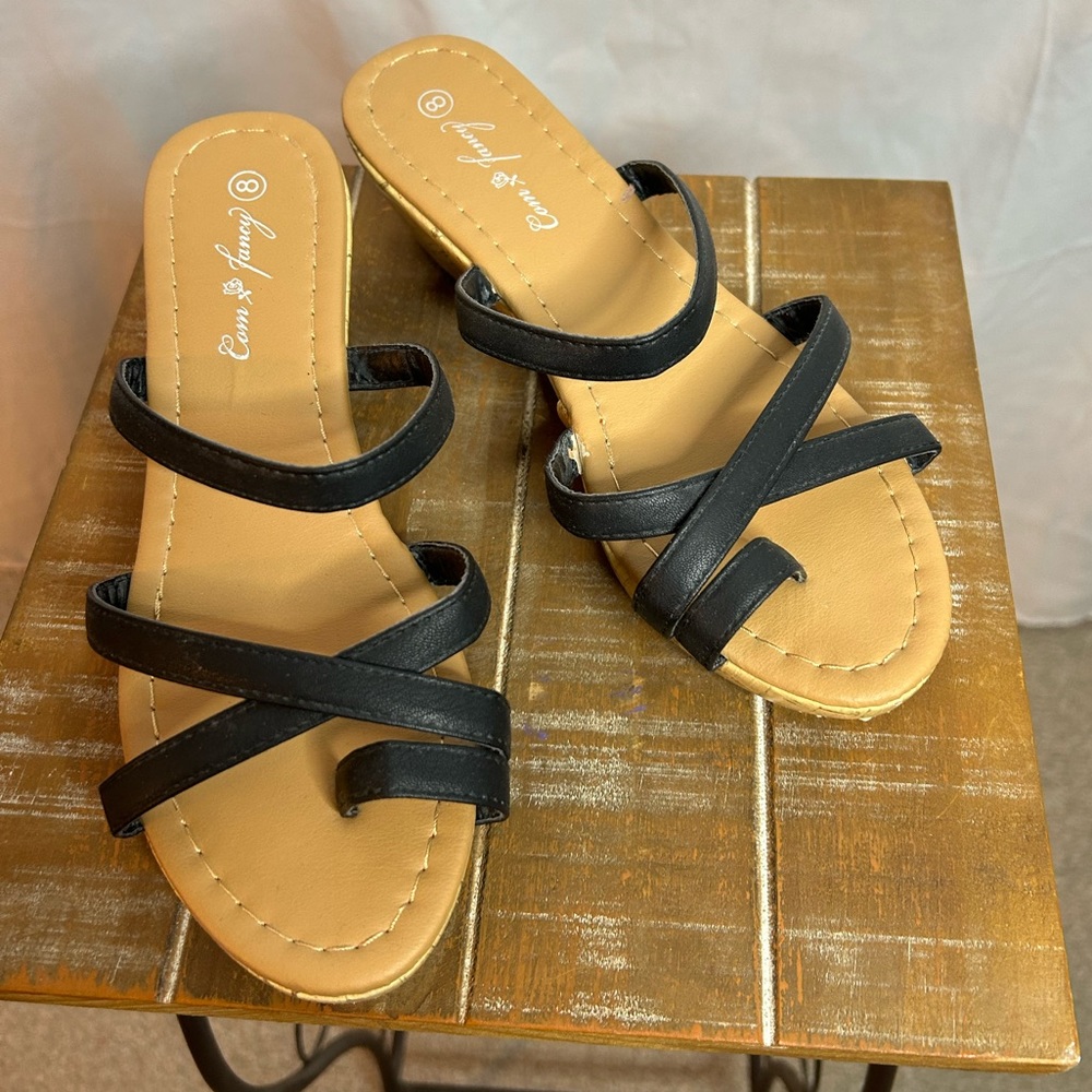 Com X Fancy Wedge Heel Sandal